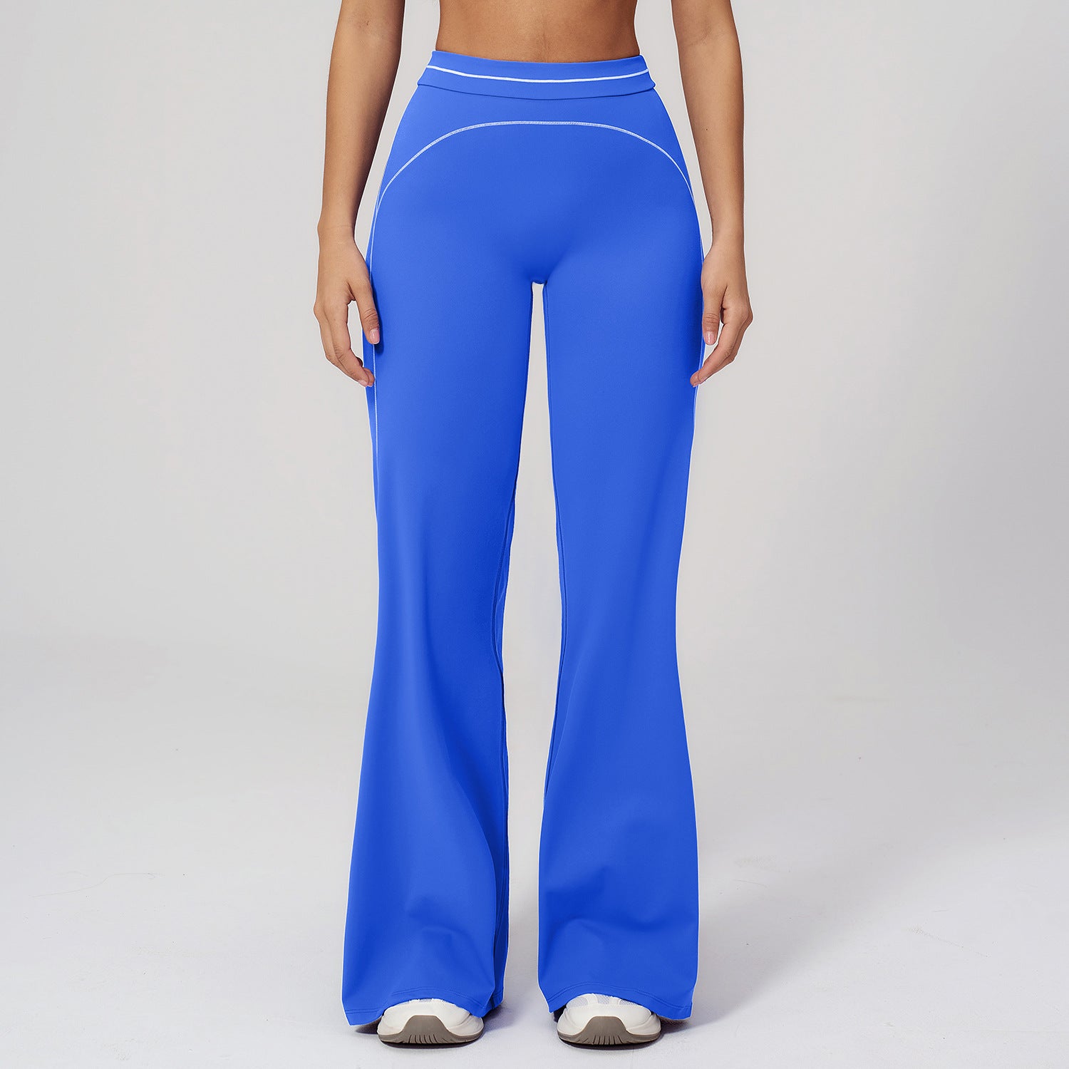 Women's new sanding wide-leg pants high waist contrast yoga pants