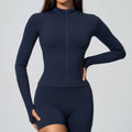 Women's new zipper tight running top