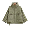 Women's loose standing collar cotton jacket Coat