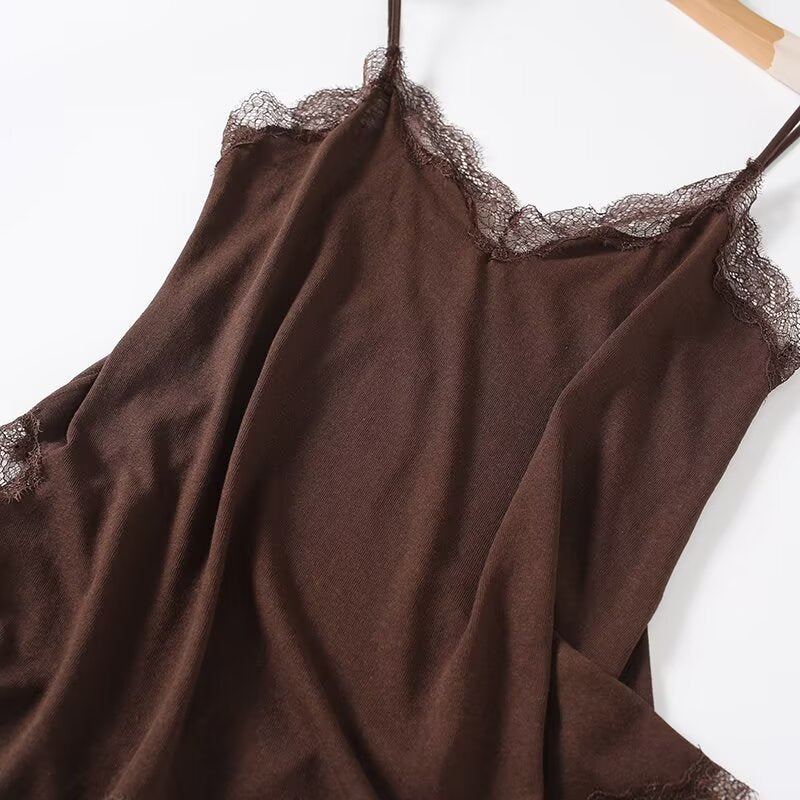 Women's sexy lace suspender top