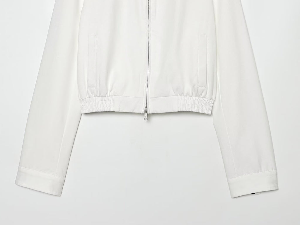 Women's polka dot contrasting collar jacket Coat