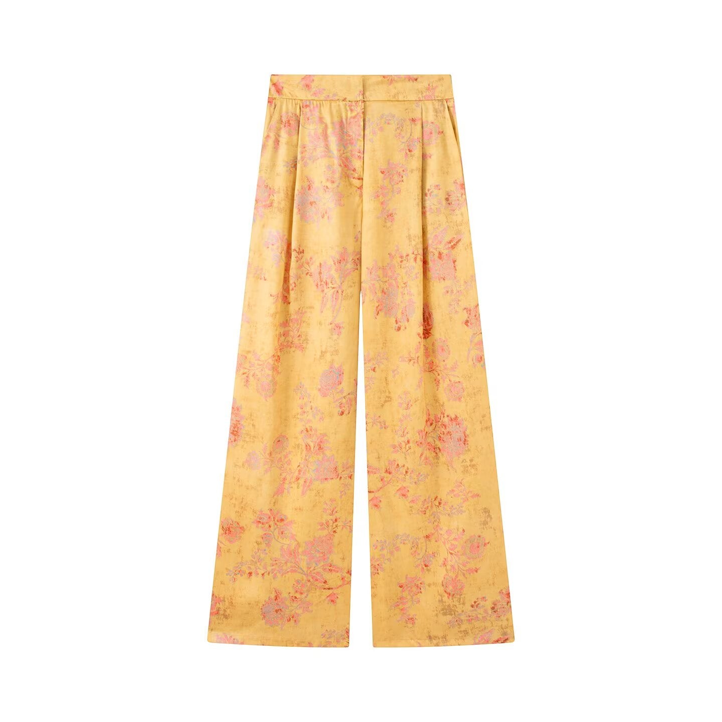 suit Women's 2 pieces new Chinese style stand collar printed top+Pants