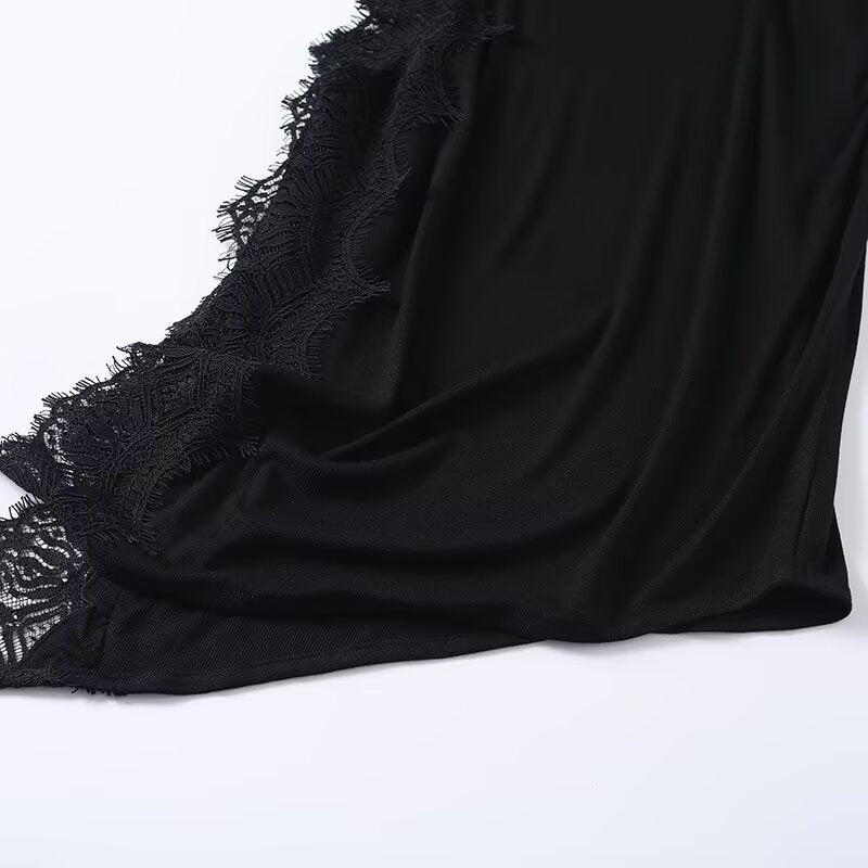 Women's lace detail sleeveless T-shirt top