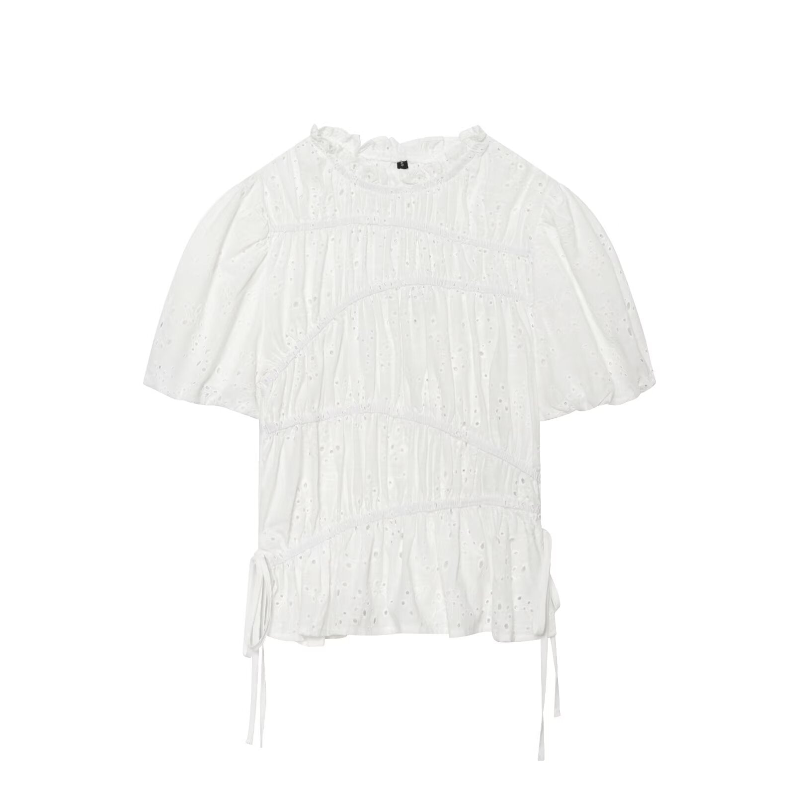 suit Women's 2 pieces pleated hollowed out embroidered top+Skirts