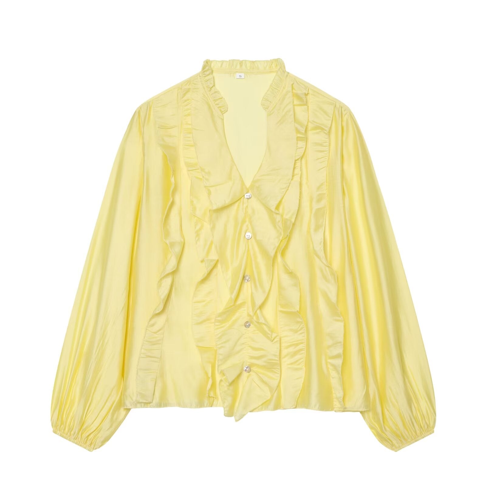 Women's layered decorative V-neck shirt