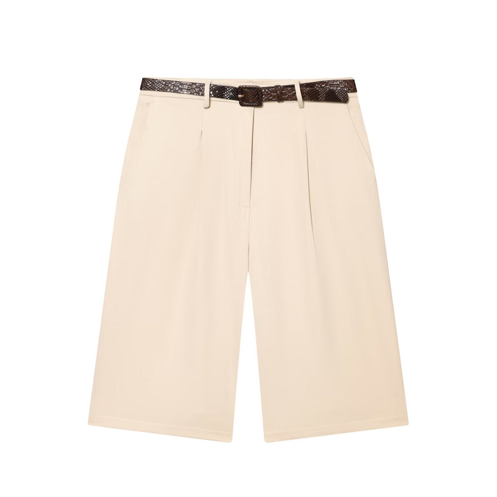 Women's With Belt casual Long style shorts
