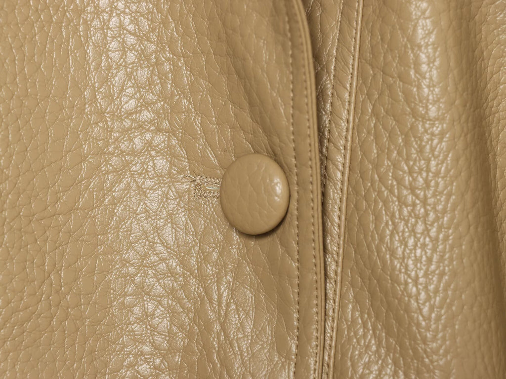 Women's leather effect loose pilot jacket Coat