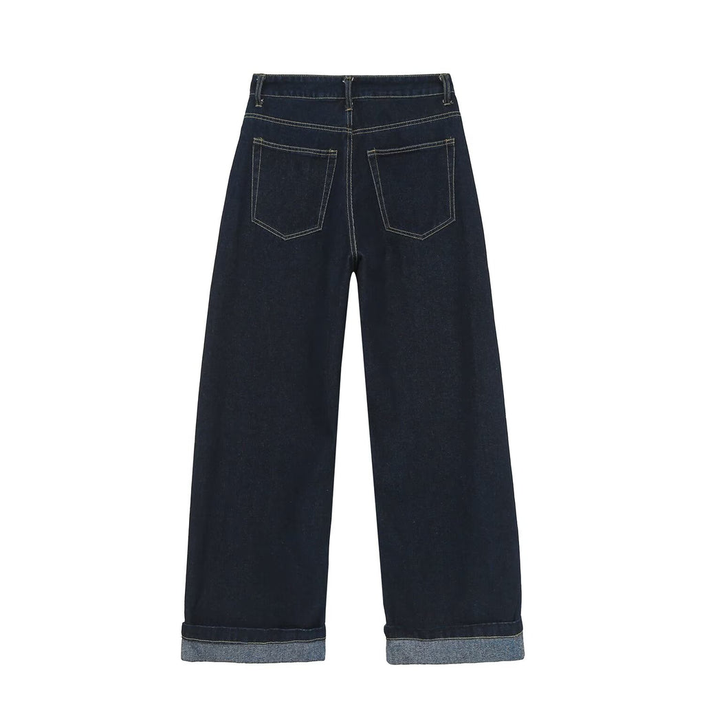 suit Women's 2 pieces slim rope knot buckle denim jacket Coat+jeans