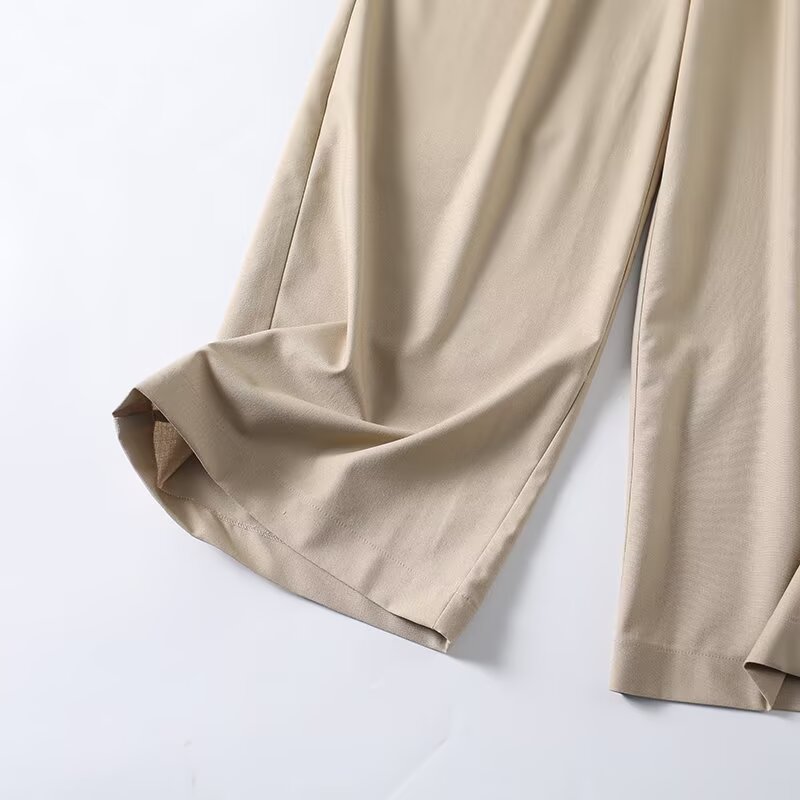 suit Women's 2 pieces Buckle design casual linen blended vest+Pants