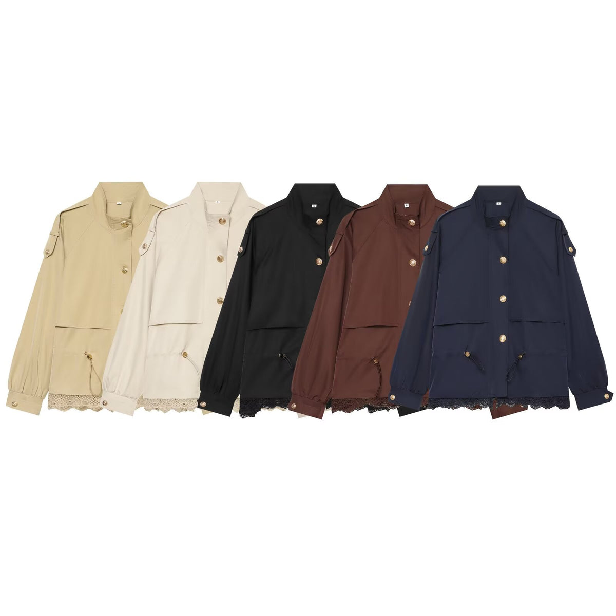 Women's casual lace patchwork workwear jacket