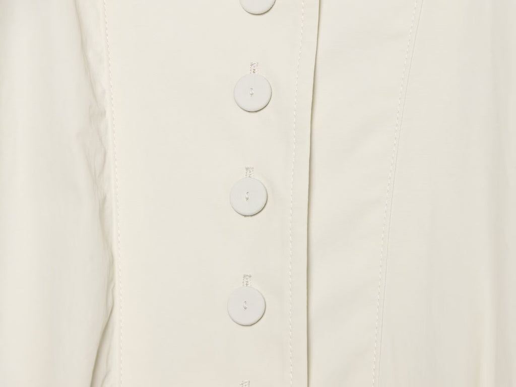 Women's standing collar single breasted nylon Coat