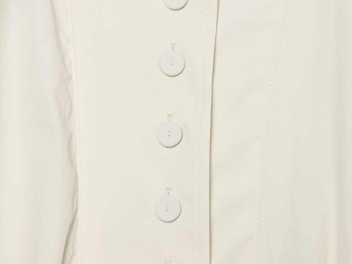 Women's standing collar single breasted nylon Coat