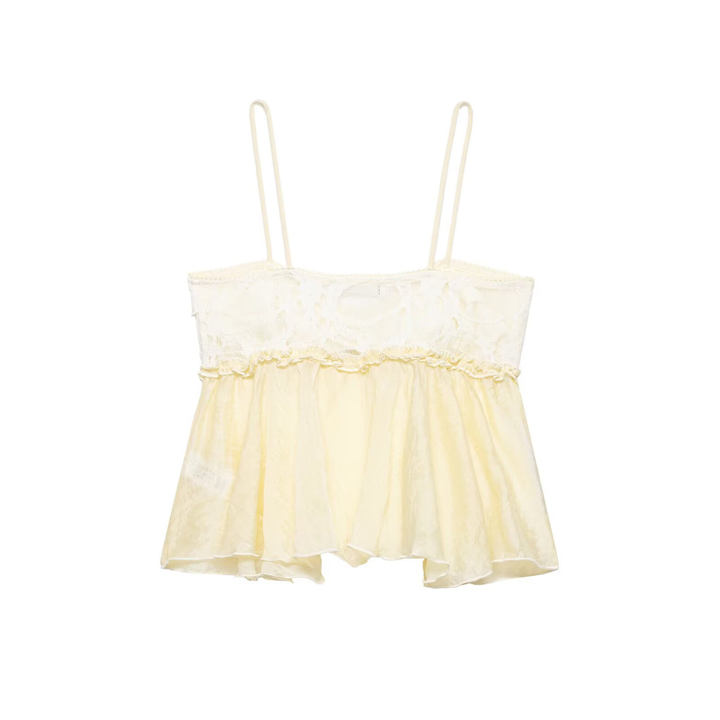Women's new fashion lace stitching camisole
