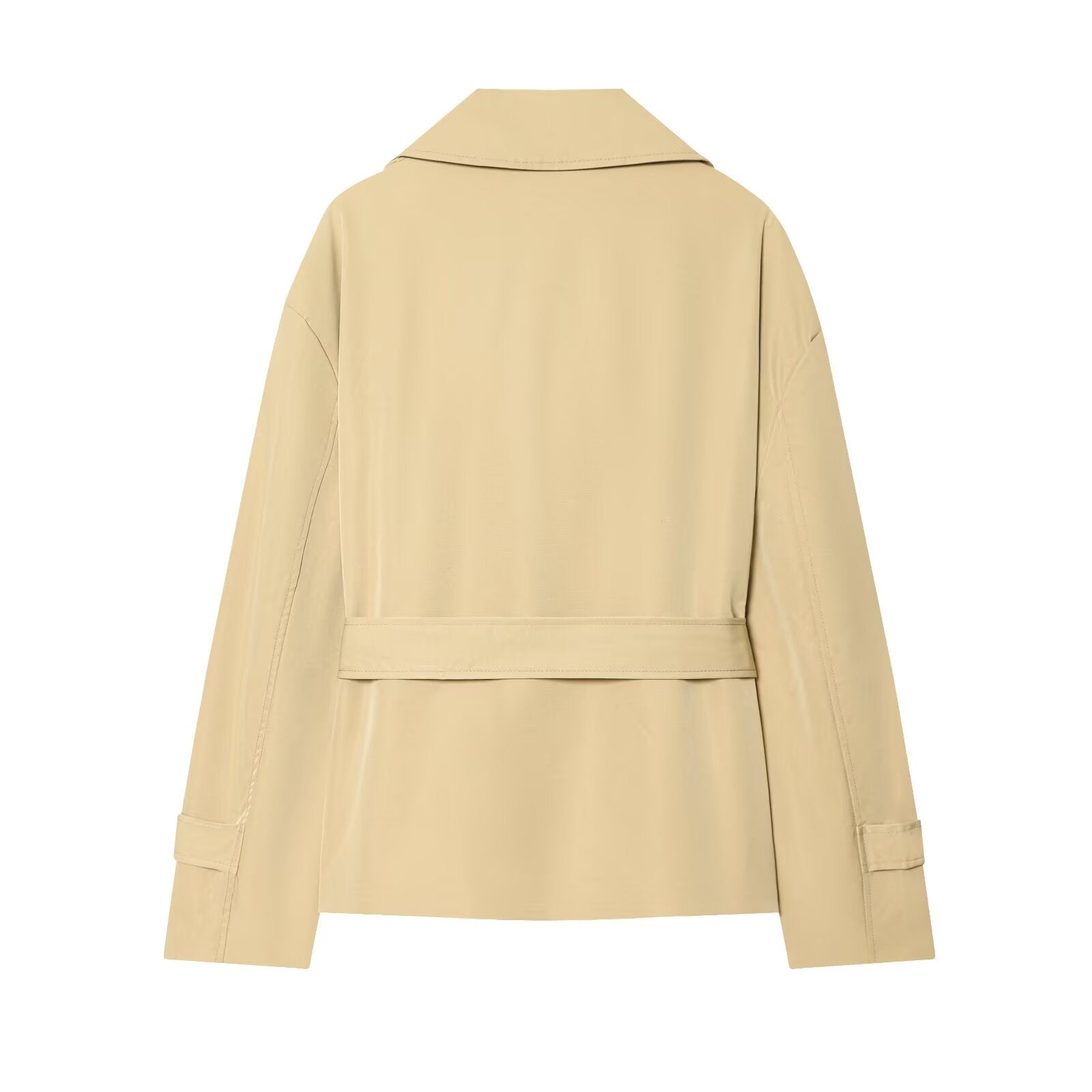 Women's with Belt short double breasted windbreaker Coat