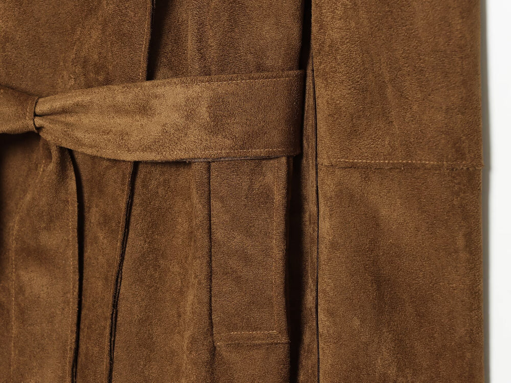 Women's with belt suede effect windbreaker Coat