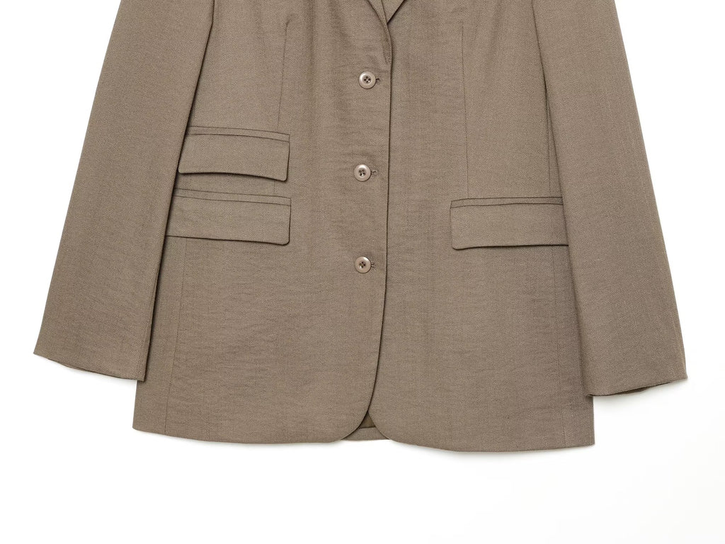 Women's flip cover decoration loose Blazer Coat
