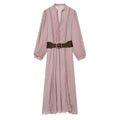 Women's patchwork waistband MIDI dress
