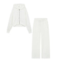 suit Women's 2 pieces Short lace up hooded sweatshirt+Pants