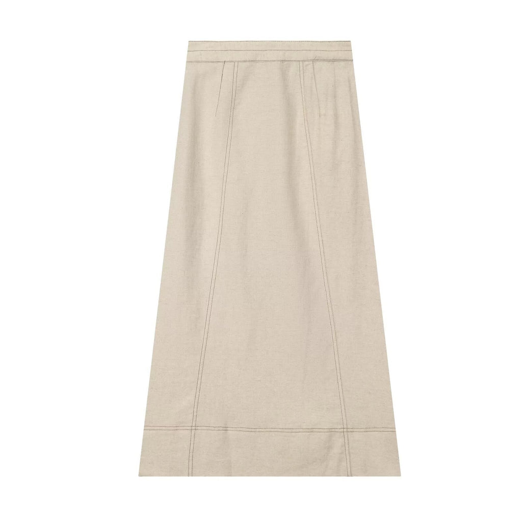 suit Women's 2 pieces Short Line Blended sleeveless Top+skirt