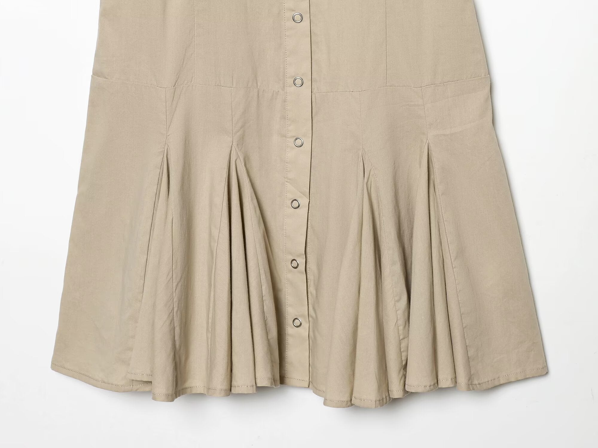 Women's slim shirt style pleated mini dress