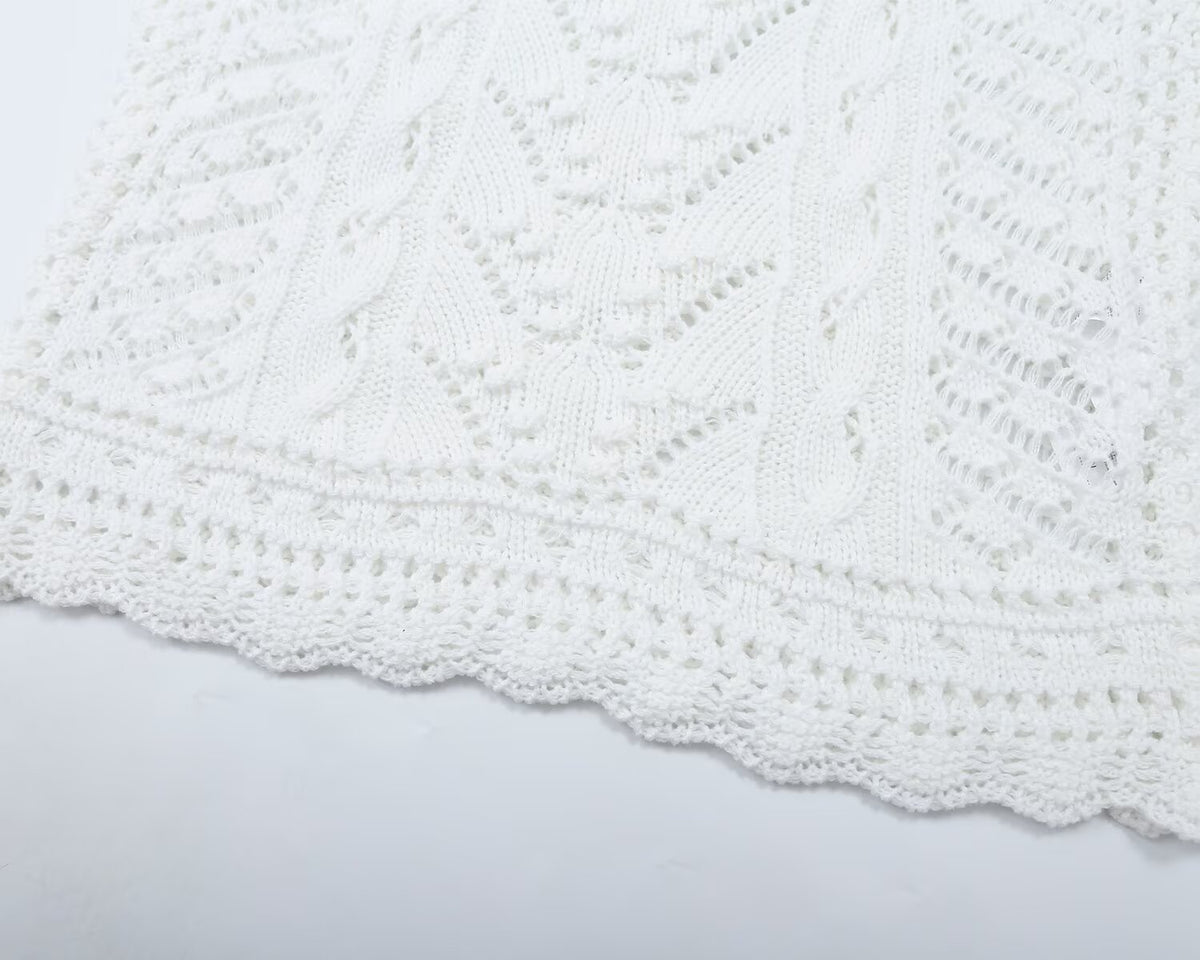 Women's hollow texture knitted sweater