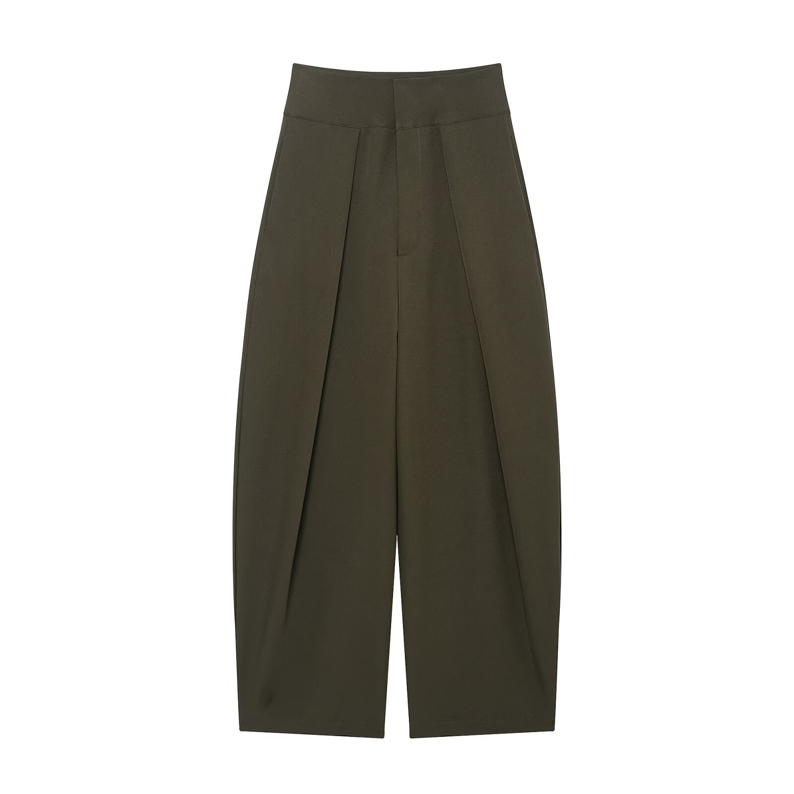 Women's high waisted pleated balloon version casual pants