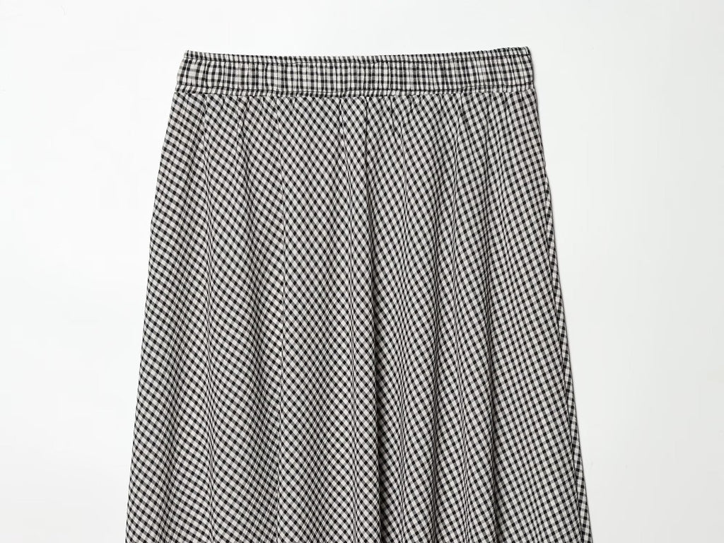 Women's casual plaid MIDI skirt