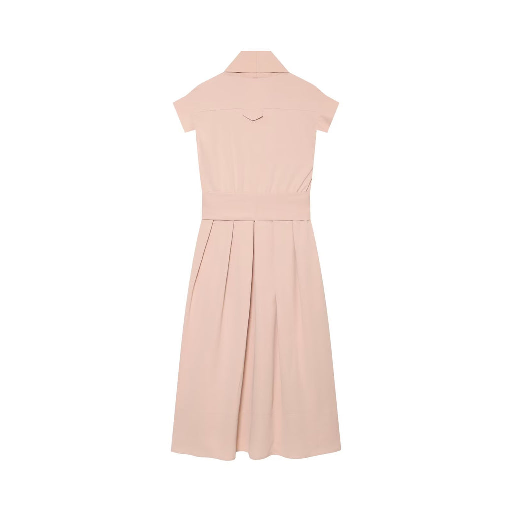 Women's with belt shirt style dress