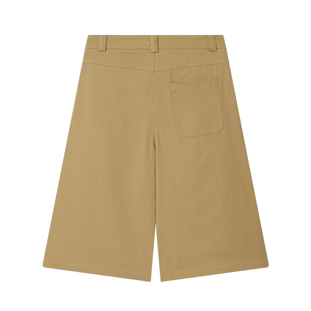Women's pleated long style casual shorts