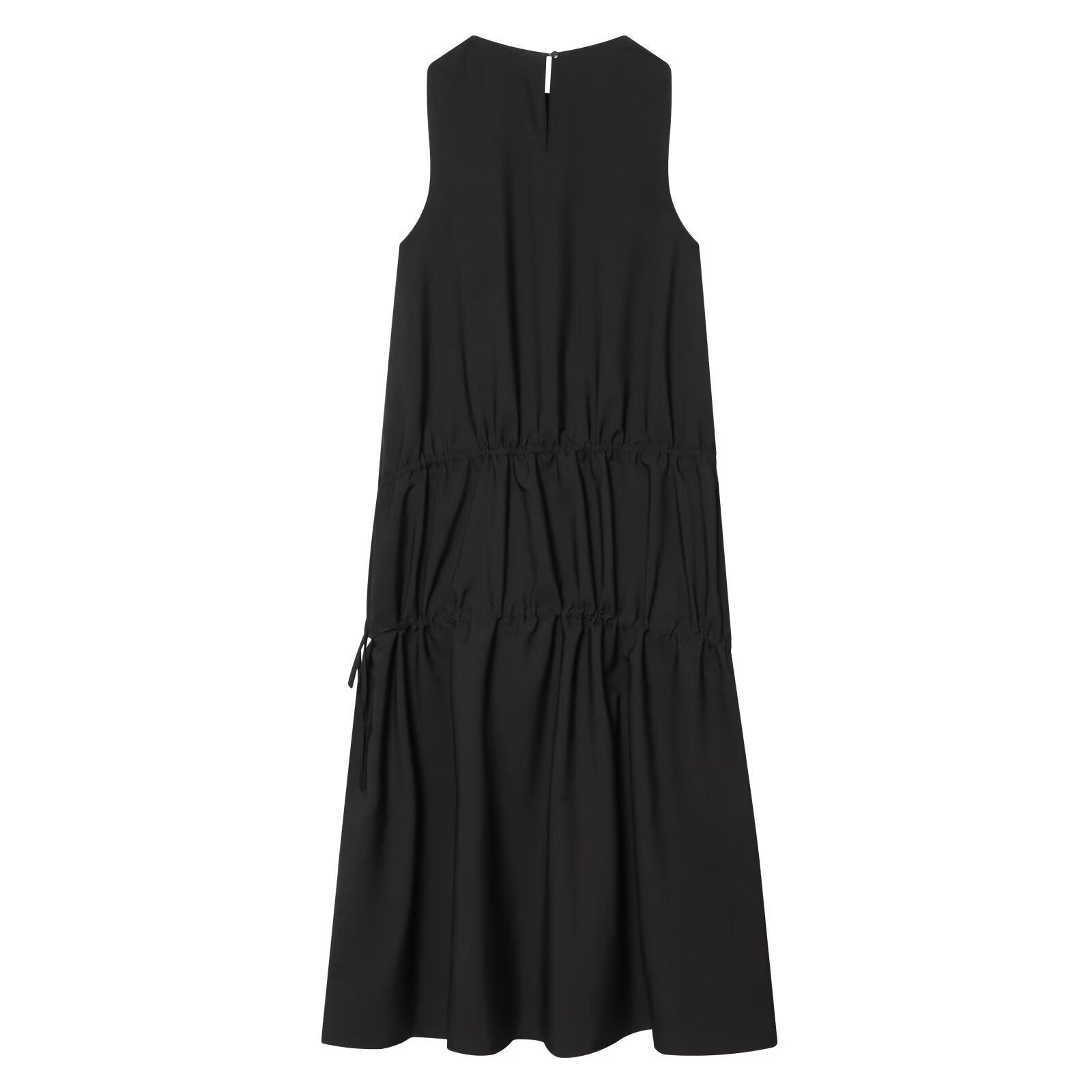 Women's bow decoration sleeveless MIDI dress
