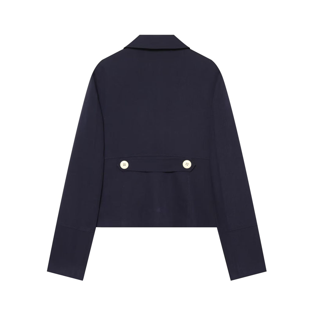 Women's contrasting button slim Blazer Coat