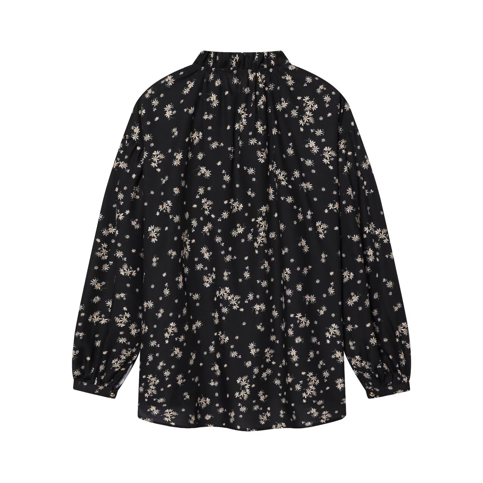 2026 Women's printed V-neck lace up shirt