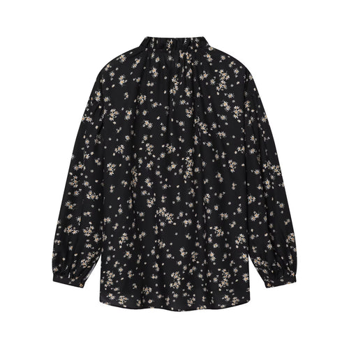2026 Women's printed V-neck lace up shirt