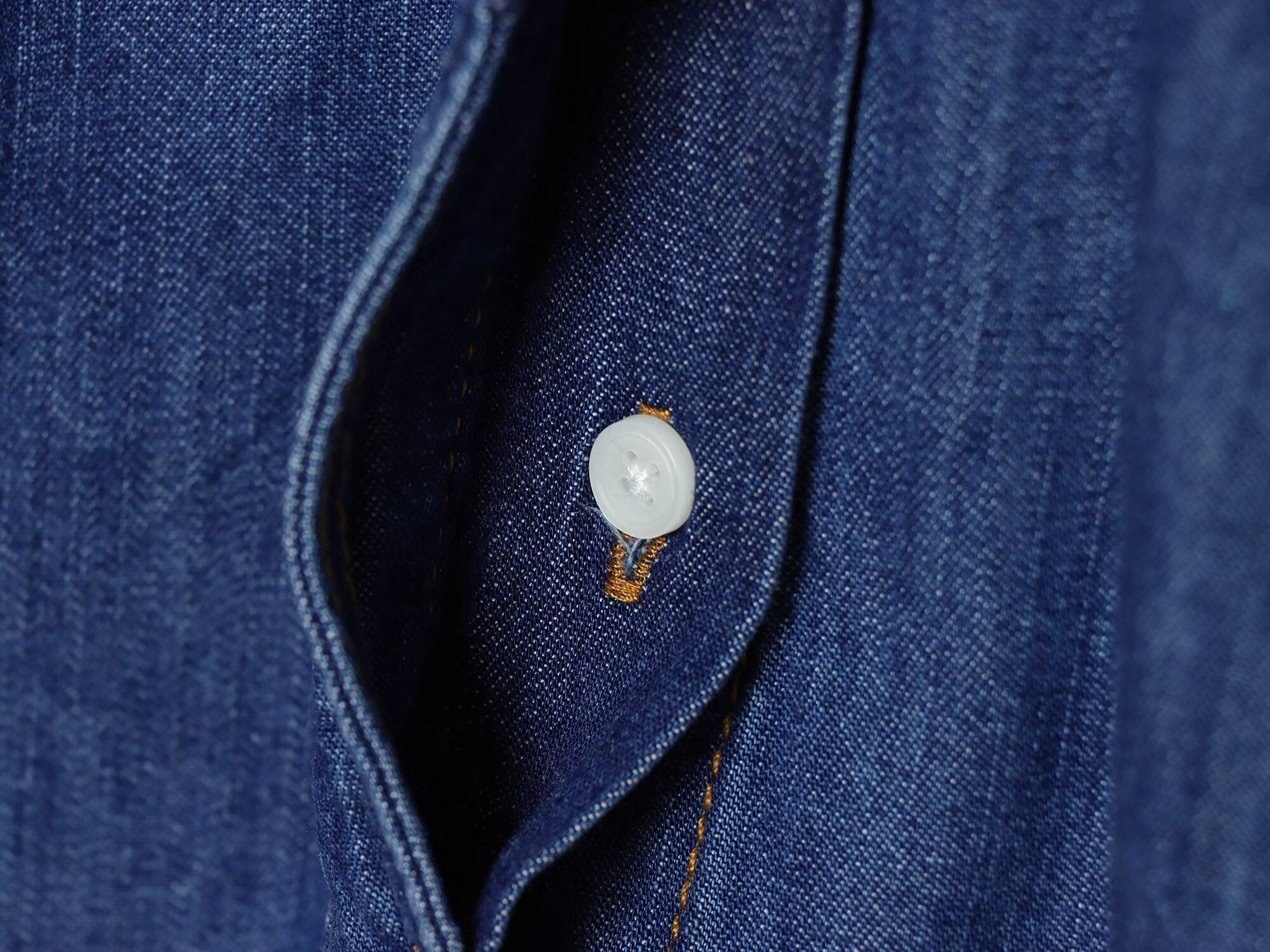 Women's pleated decorative casual denim shirt