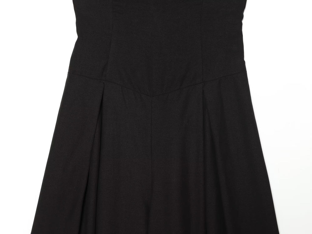 Women's strapless loose MIDI jumpsuit