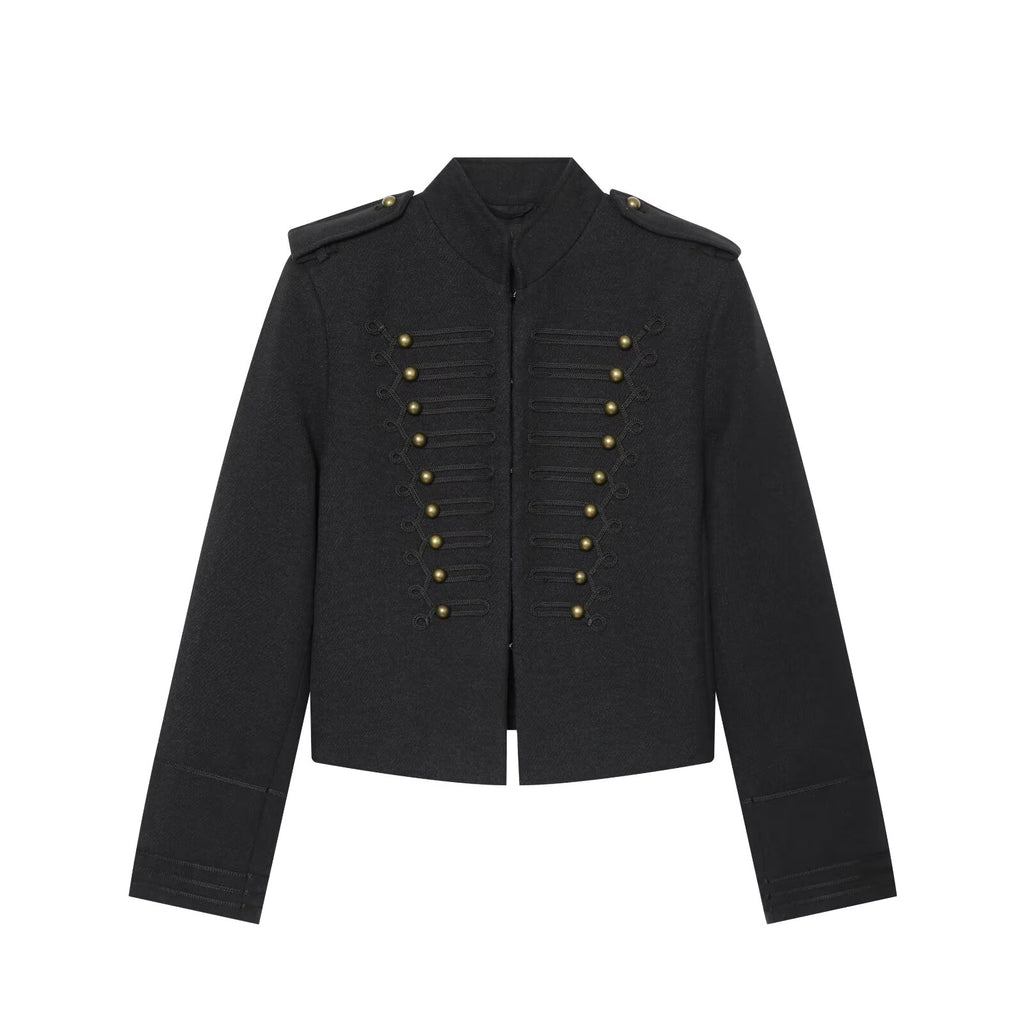 Women's Short rope knot buckle Jacket Coat