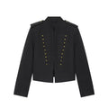 Women's Short rope knot buckle Jacket Coat