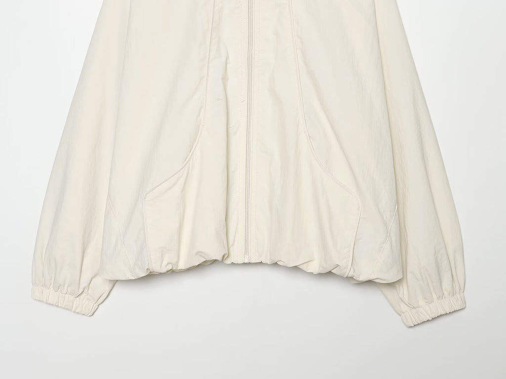 Women's casual large silhouette nylon Coat