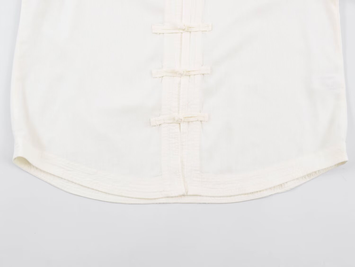 Women's rope knot buckle loose linen blended shirt