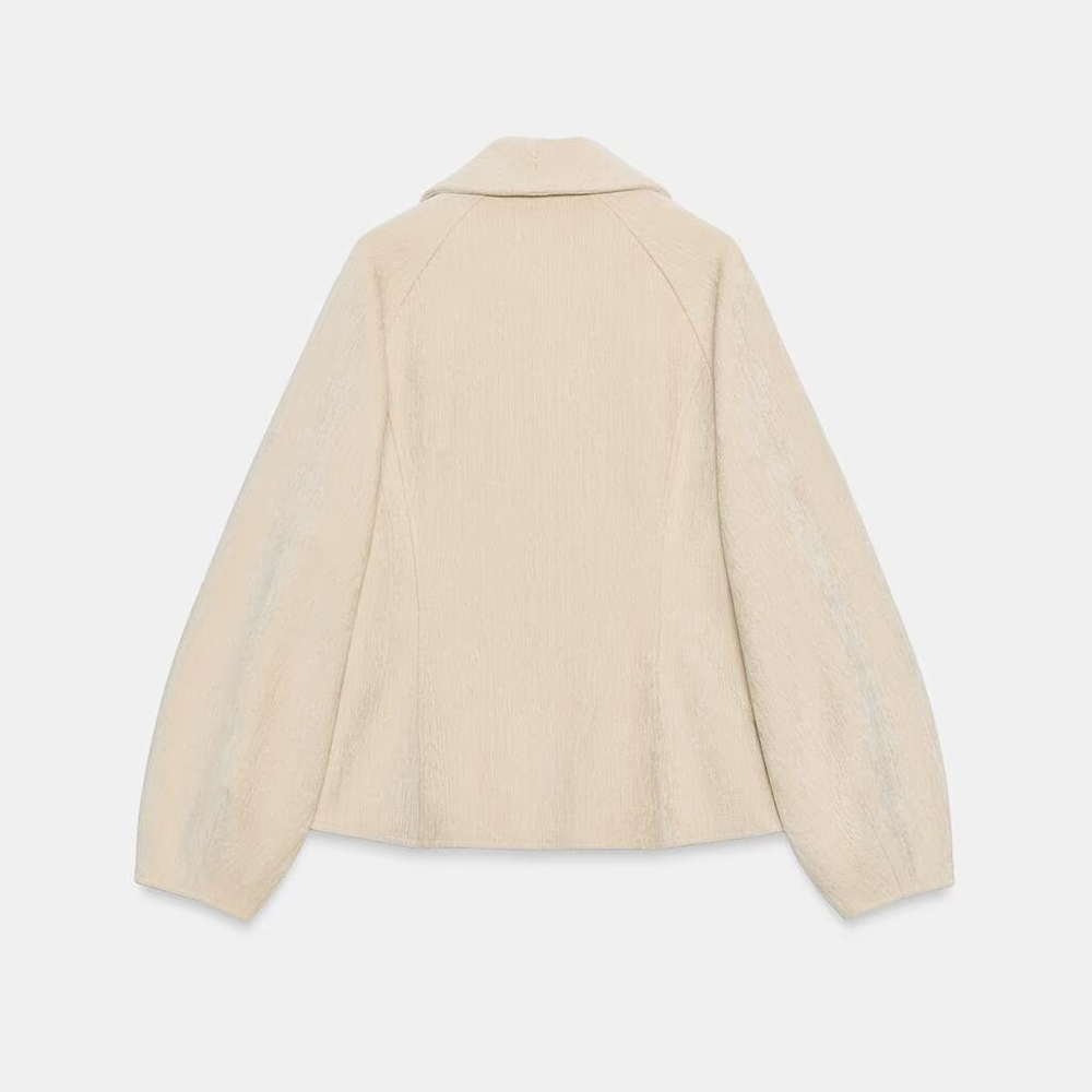 Women's waist cinched style double breasted jacket Coat