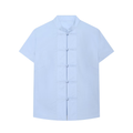 Women's rope knot decorative poplin shirt