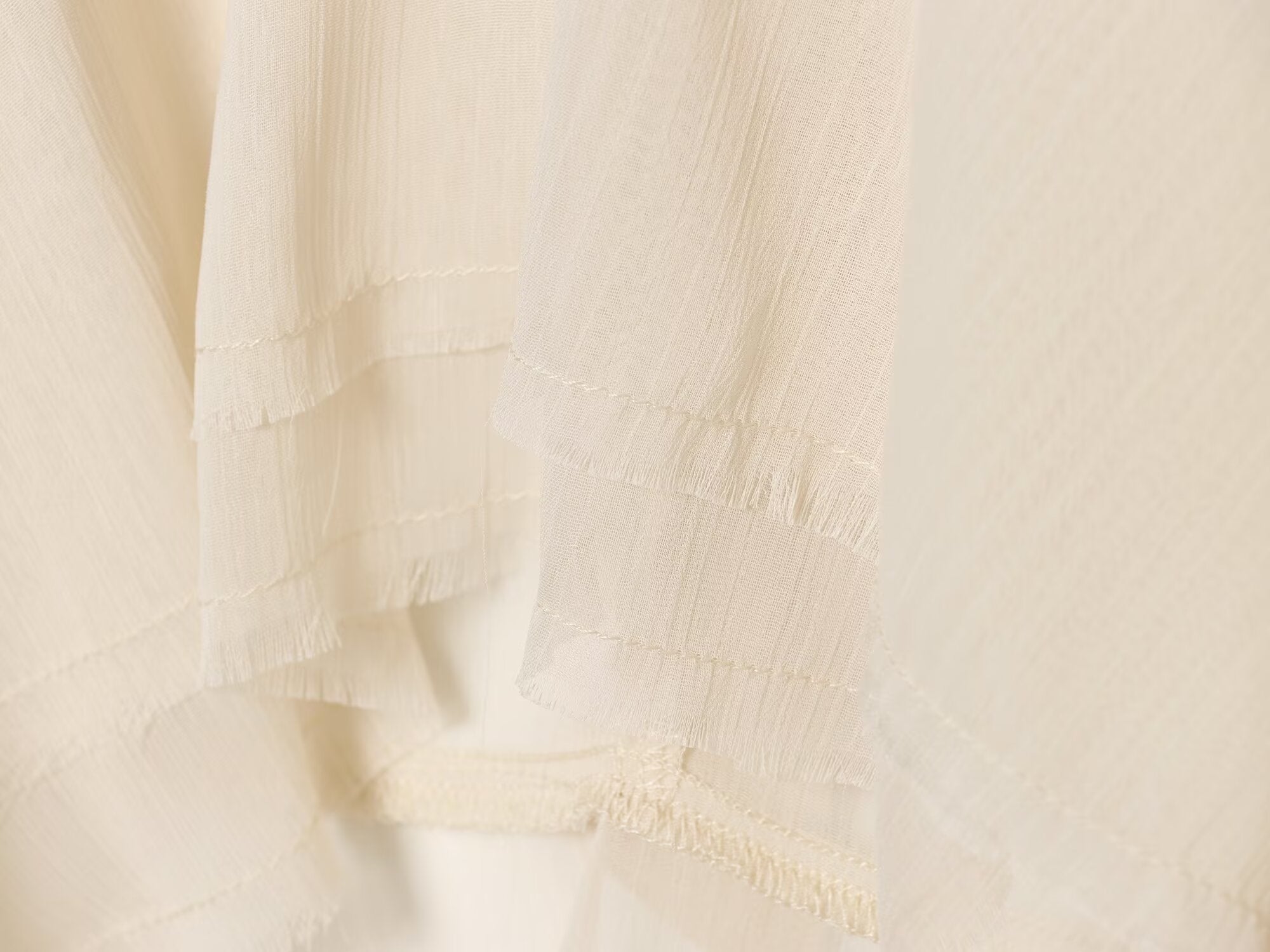 Women's layered decorative semi transparent top