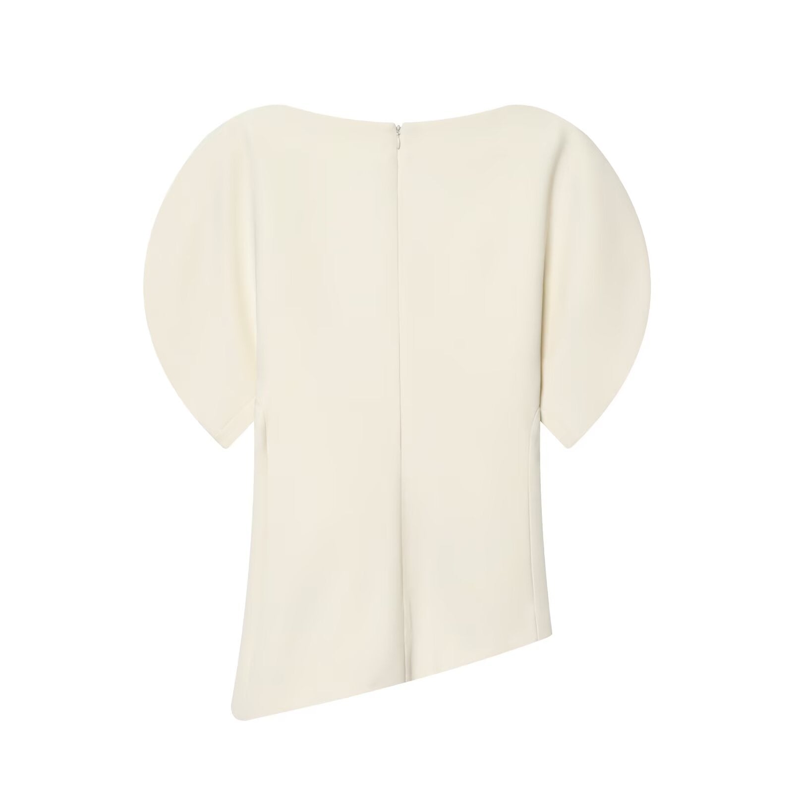 Women's Bubble Sleeve Asymmetric Top