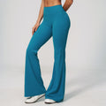 Women's new sanding yoga pants abdomen hip running fitness bell bottoms.