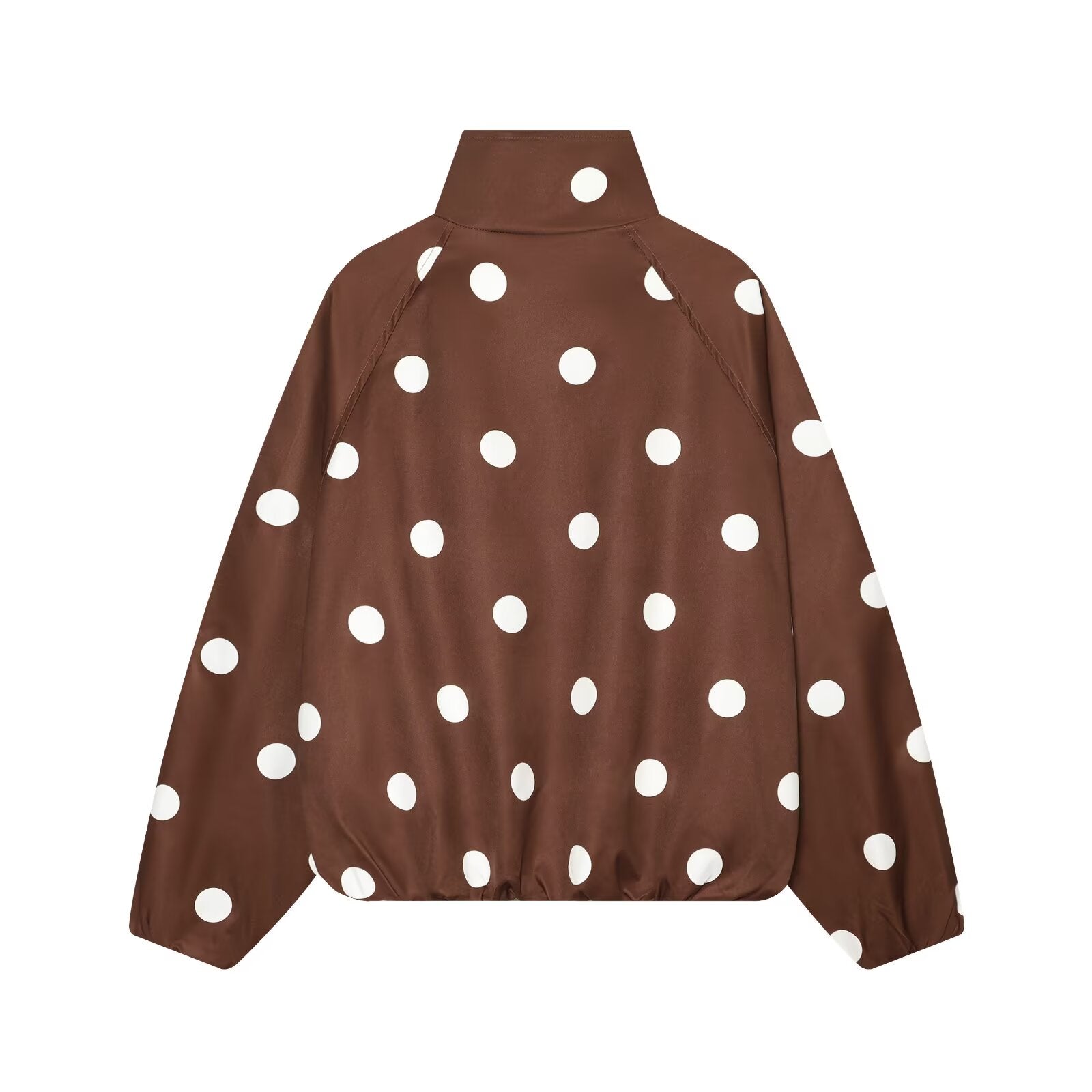 Women's standing collar polka dot pilot jacket Coat