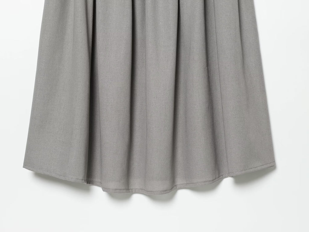 Women's O Neck linen blended MIDI dress