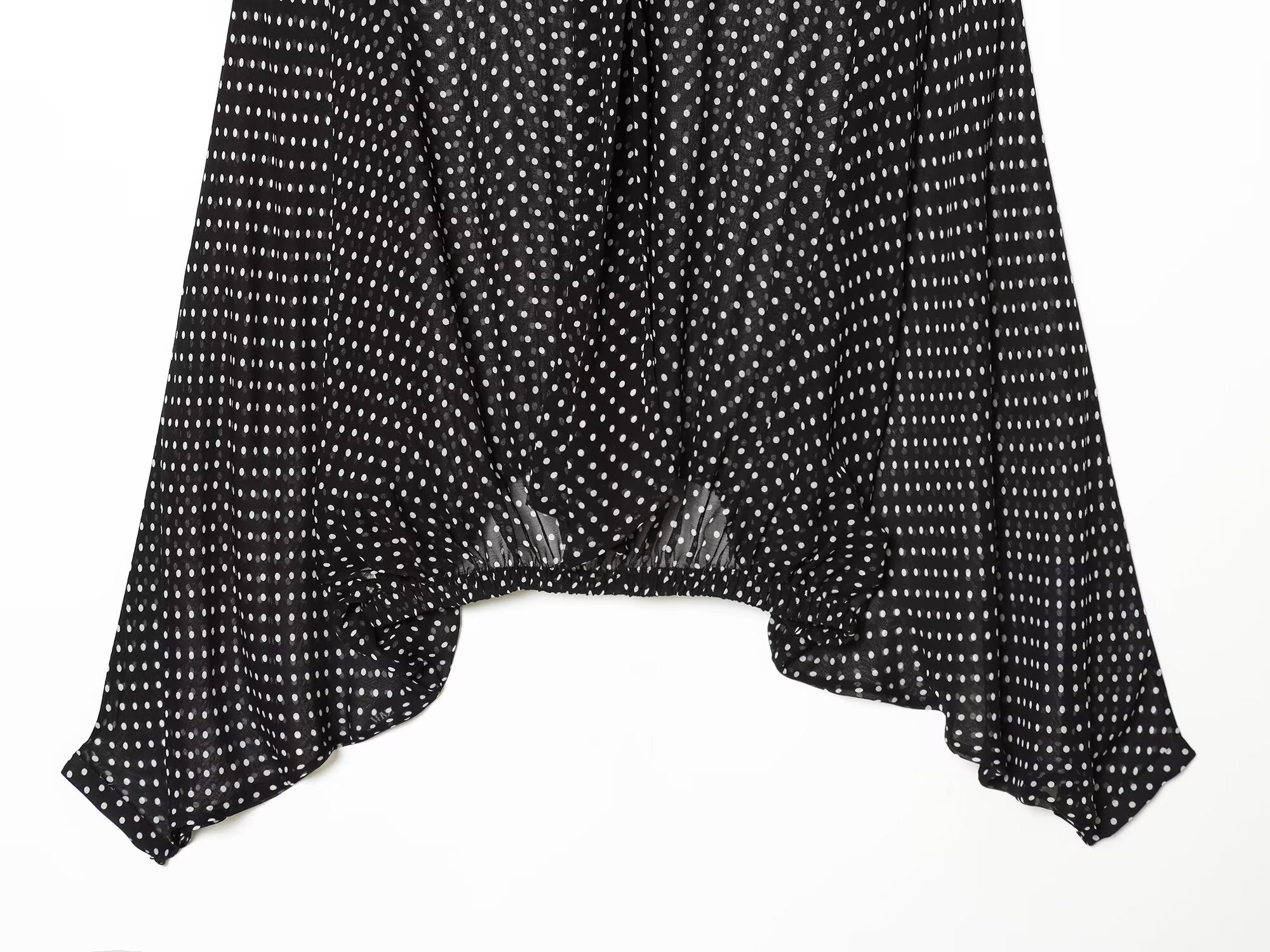 suit Women's 2 pieces bow decoration polka dot shirt+Skirts