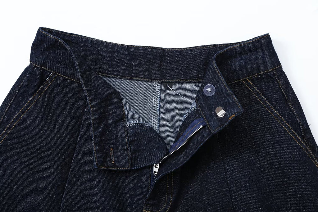 Women's stitched Balloon shaped loose jeans