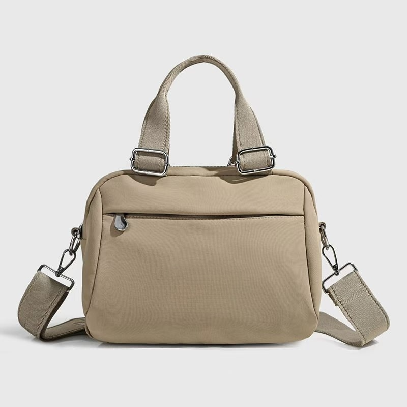 Women's new double zipper design portable messenger bag
