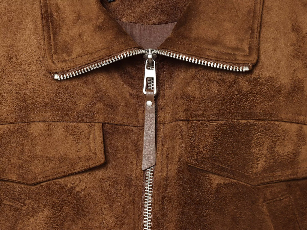 Women's suede textured drawstring short Coat